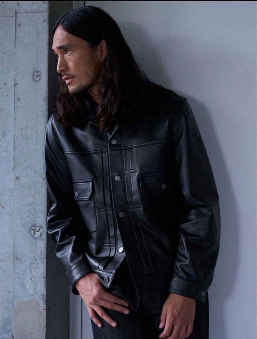 あ*み様 Levi's black premium レザージャケット　Sサイズ