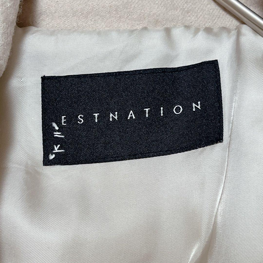 【ESTNATION】ダッフルコート (M) 羊毛 カシミヤ混 ロング丈