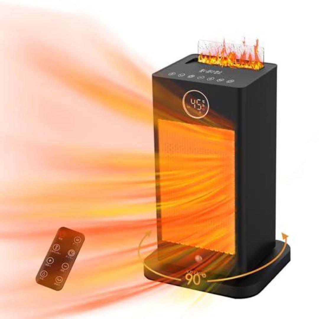 【2023新モデル】セラミックファンヒーター 電 気省エネ 上下左右首振り