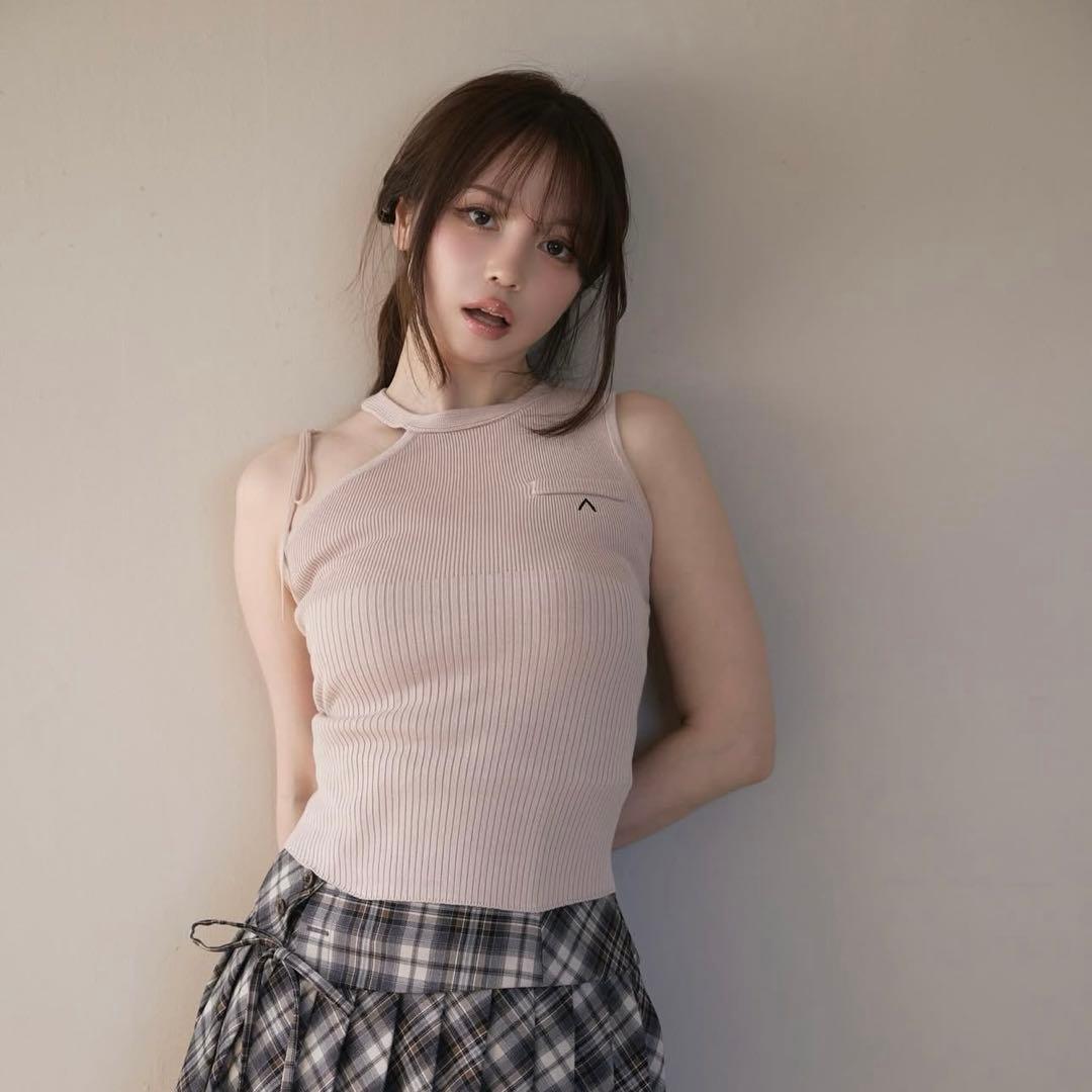 トップス andmary Angie ribbon tank