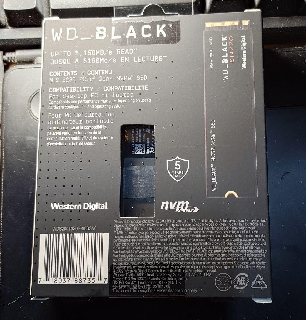 t*n様 WD_BLACK SN770 2TB NVMe SSD