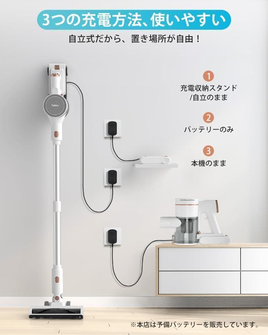 【新品未使用】サイクロン掃除機 コードレス スティッククリーナー 50000pa