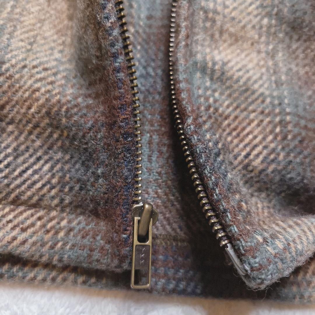 wool rich オンブレチェック ウールジャケット USA製 M zip