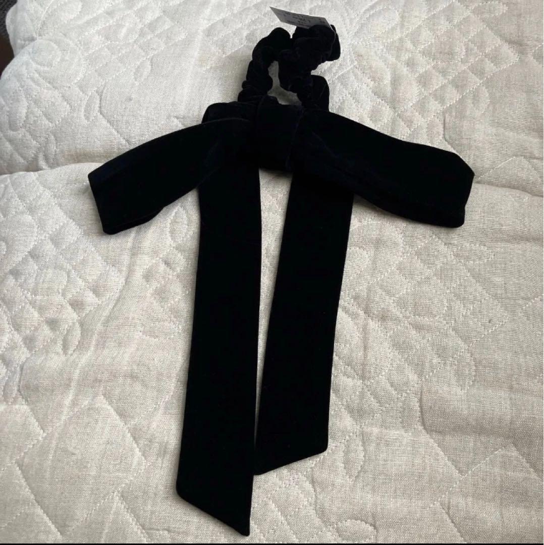 LETICIA レチシア リボン ベルベット　ブラック　新品未使用