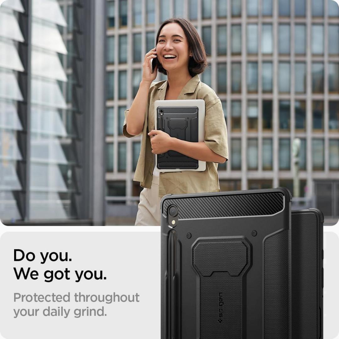 Spigen Galaxy Tab S9 ケース カバー 衝撃吸収 耐衝撃 スタ