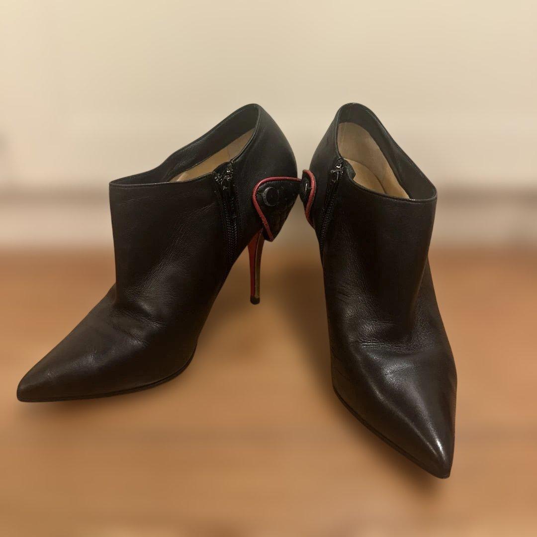 クリスチャンルブタン アンクルブーツ 24.5cm ブラック