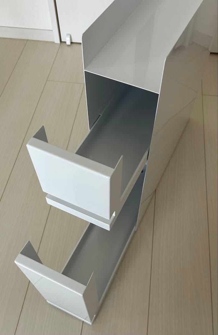 美品　Yamazaki(山崎実業) 隠せる調味料ラック 2段 ホワイト