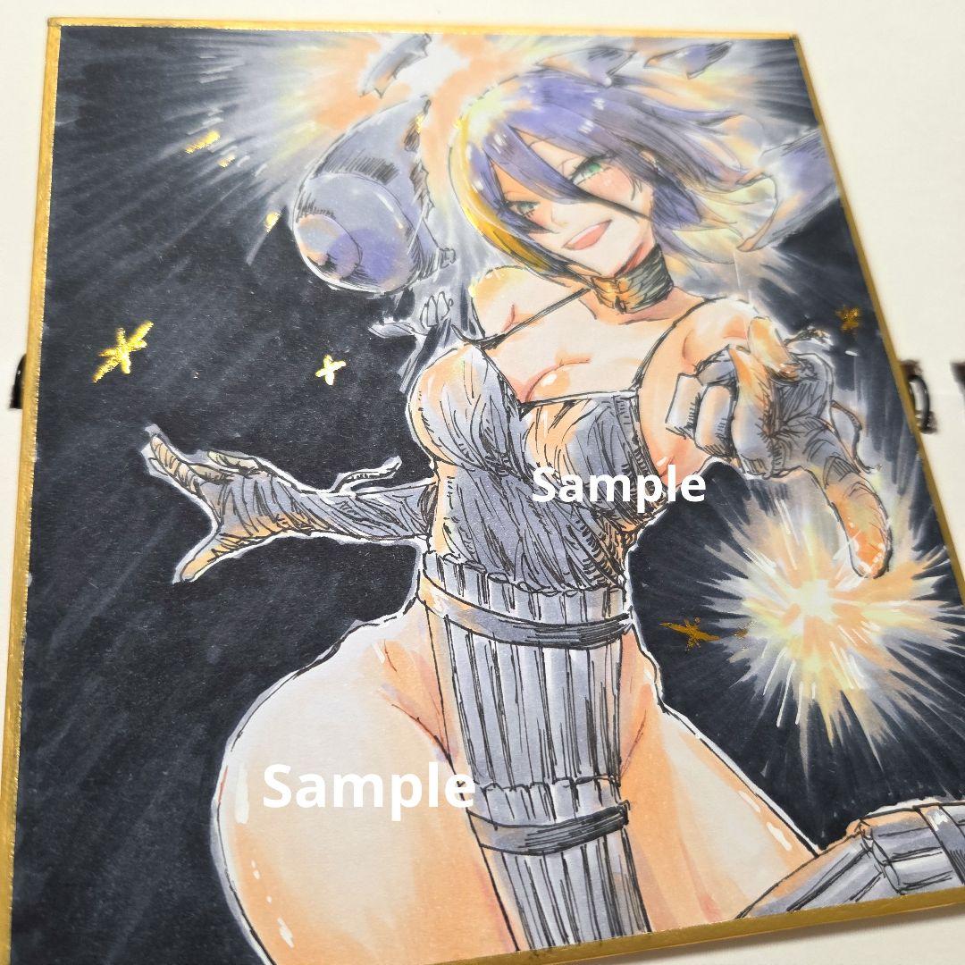 m*す様 チェンソーマン　レゼ　手描き イラスト 色紙　ファンアート