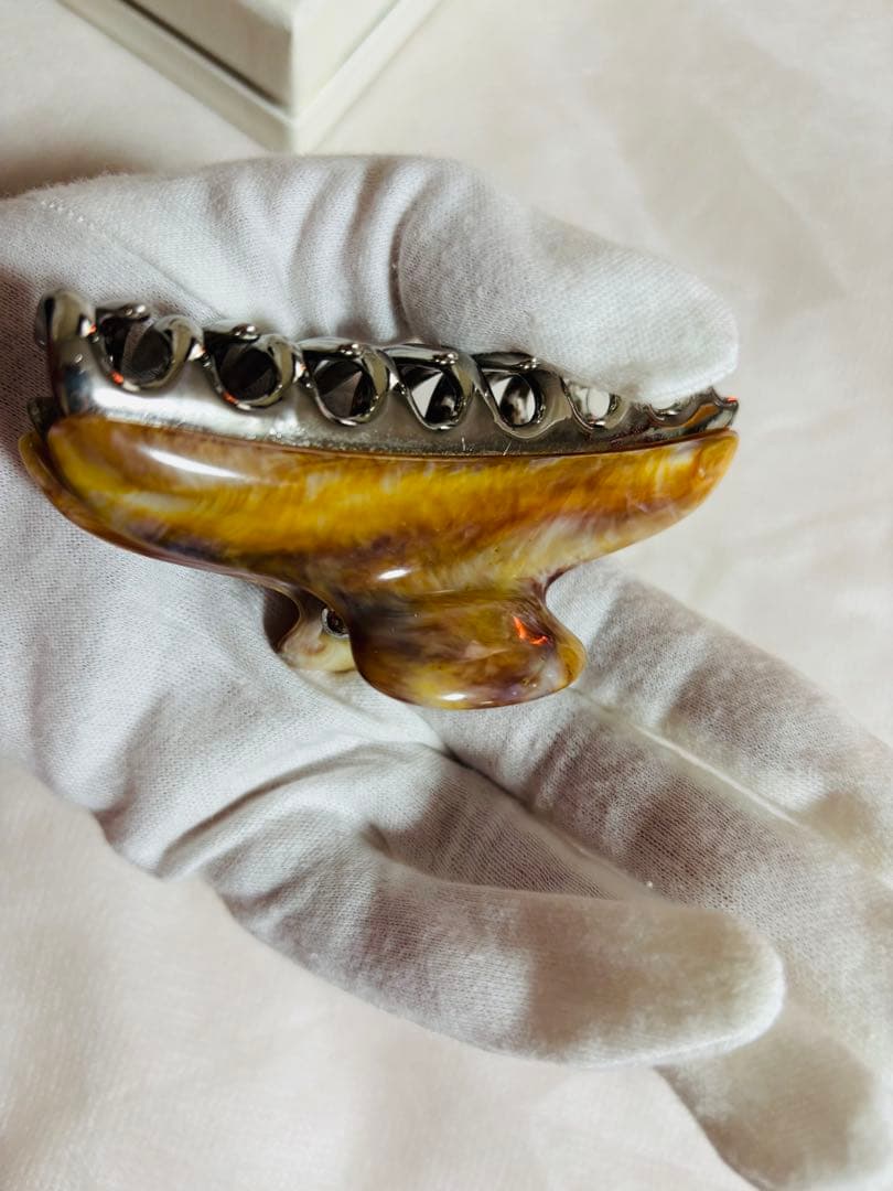 ミニとん様　売約済　アッカacca Lサイズ　大　クリップ　L マーブル　茶