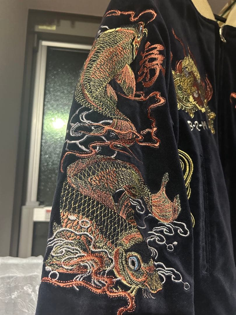 爆裂爛漫娘 リバーシブルスカジャン 鬼若丸 グリーン