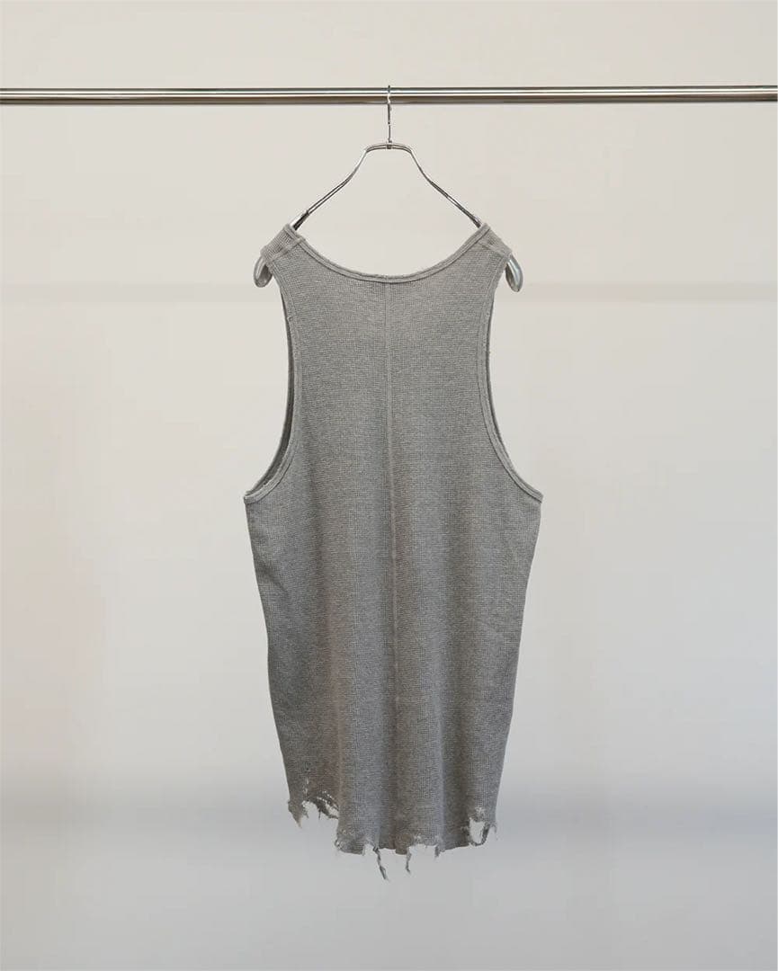 【新品未使用】ANCELLM ダメージワッフル タンクトップ