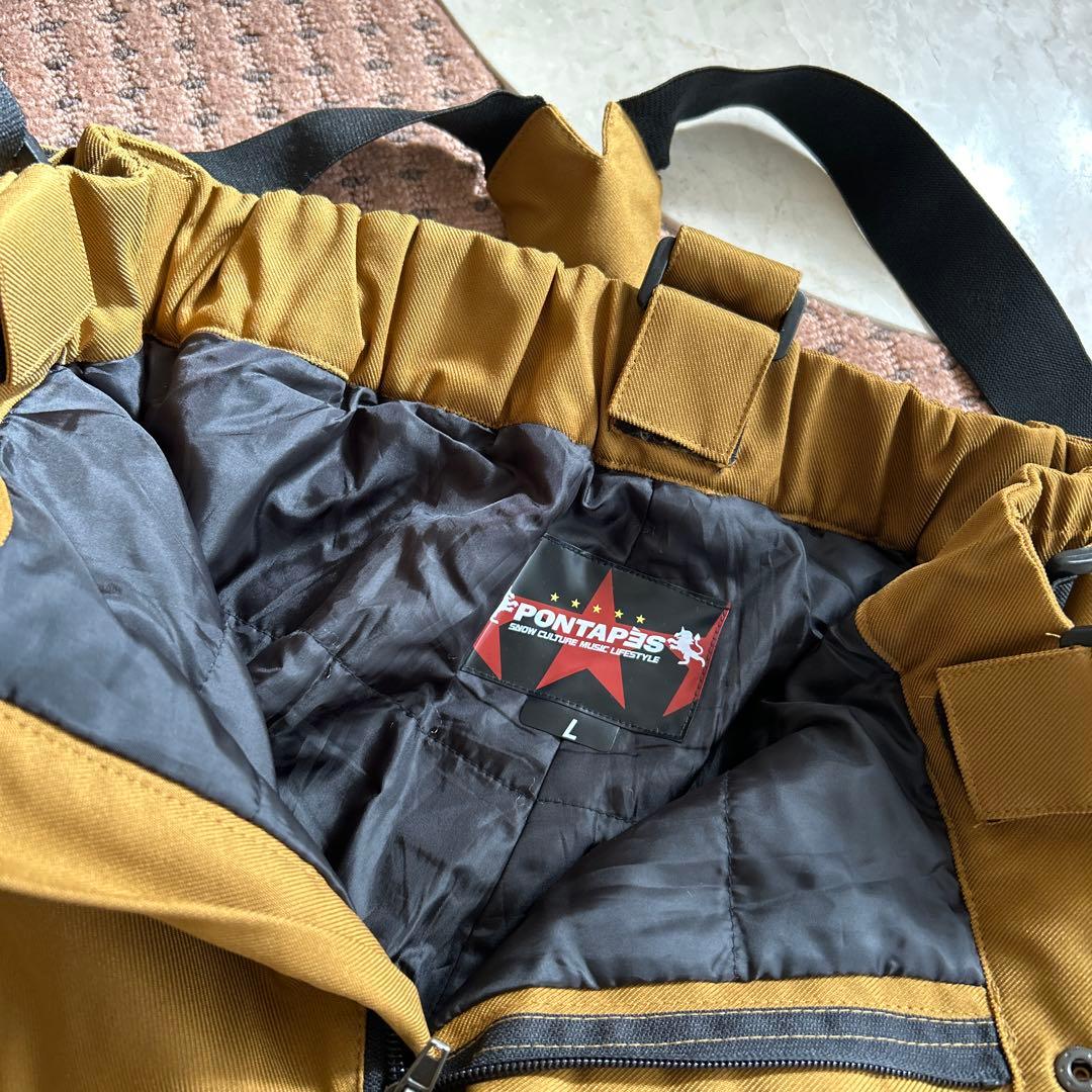 美品★PONTAPES スキー スノーボード ウェア L 肩紐取外し可能2way
