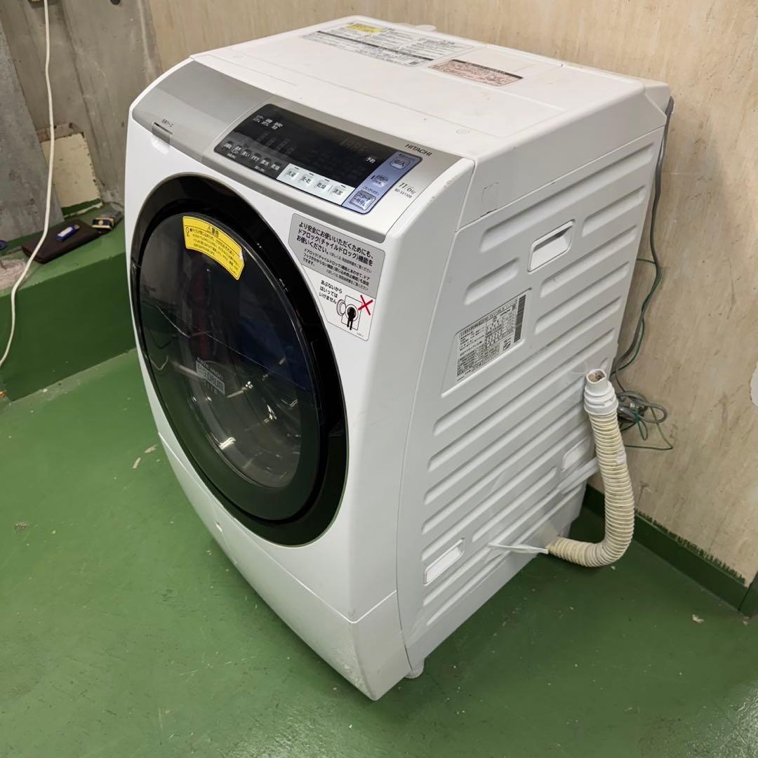113 送料設置無料　日立　ドラム式洗濯機　11㌔洗濯　6㌔乾燥　冷蔵庫
