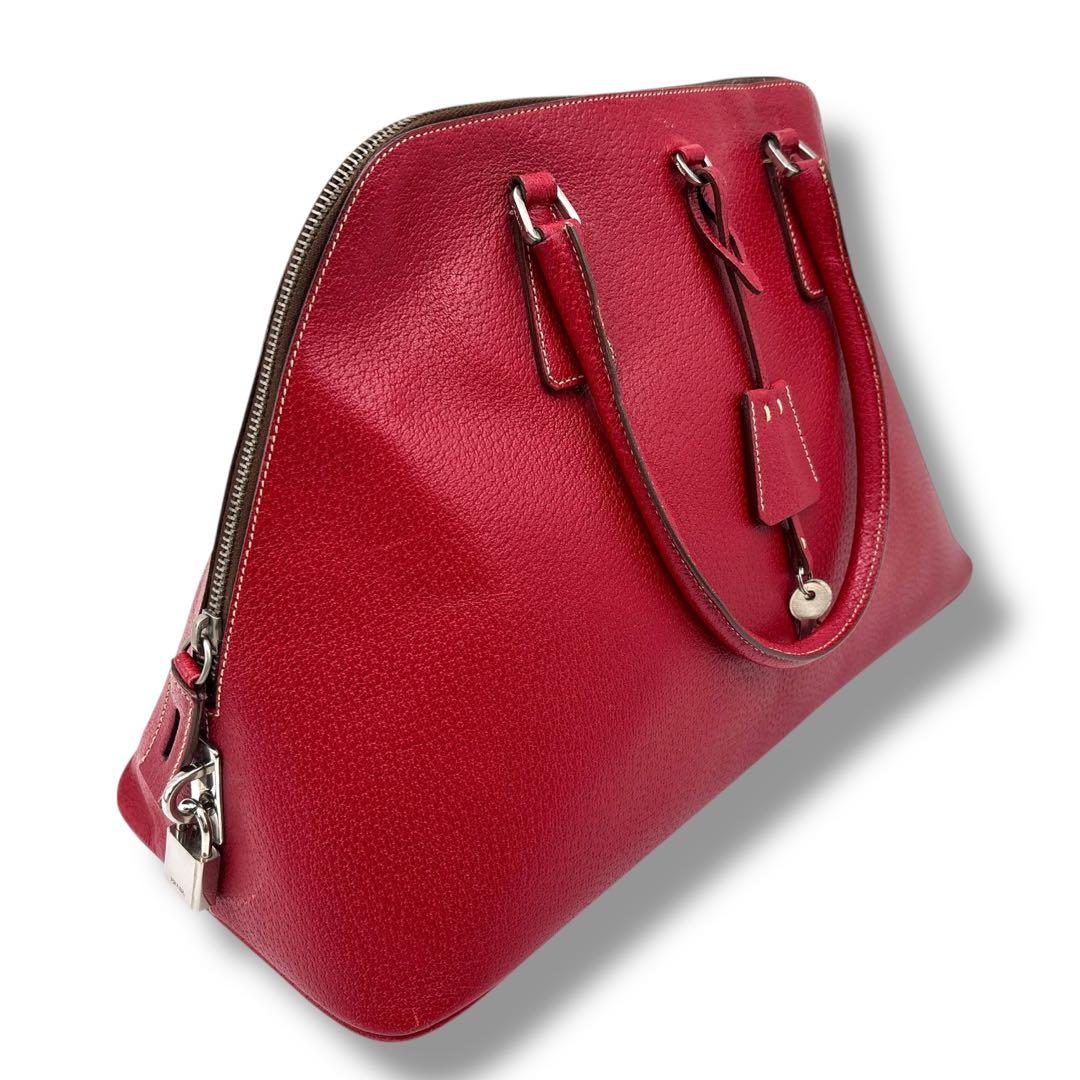 【極美品】PRADA プラダ　ボーリングバッグ　鍵付き　カデナ　ボストンバッグ