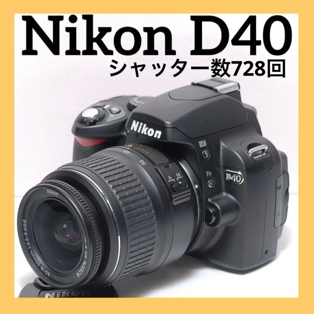 美品✨届いたらすぐに使えます✨Nikon D40✨シングルレンズ✨少シャッター数
