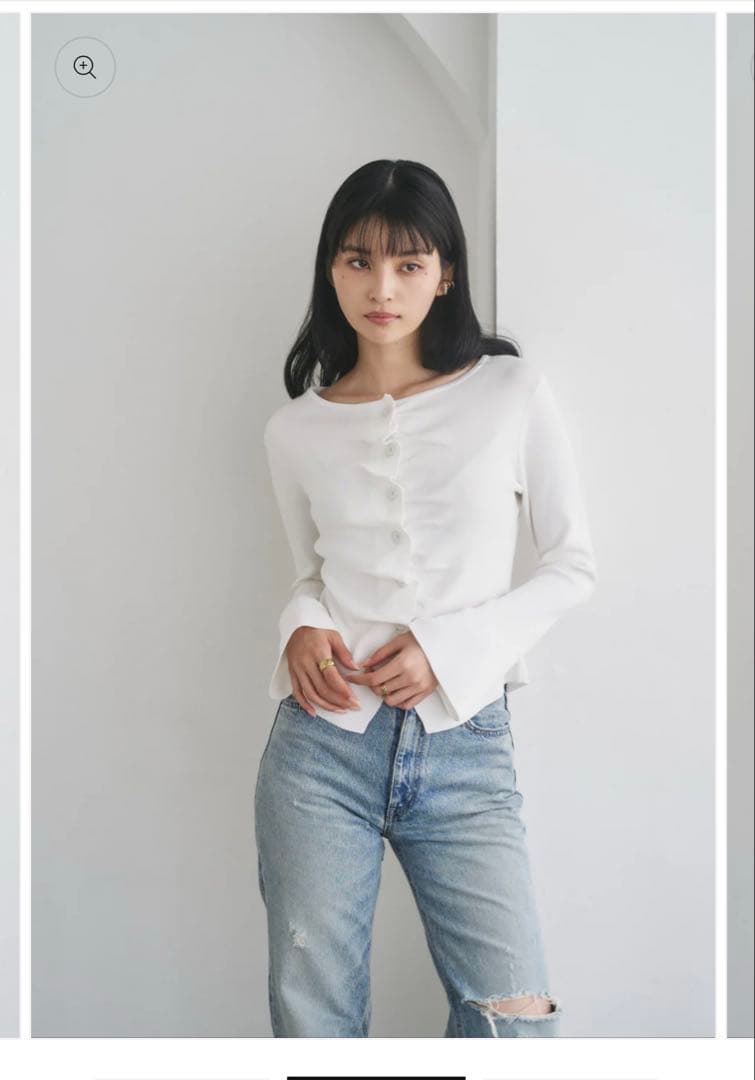 connse コンセ　フロントタックギャザーニットトップ