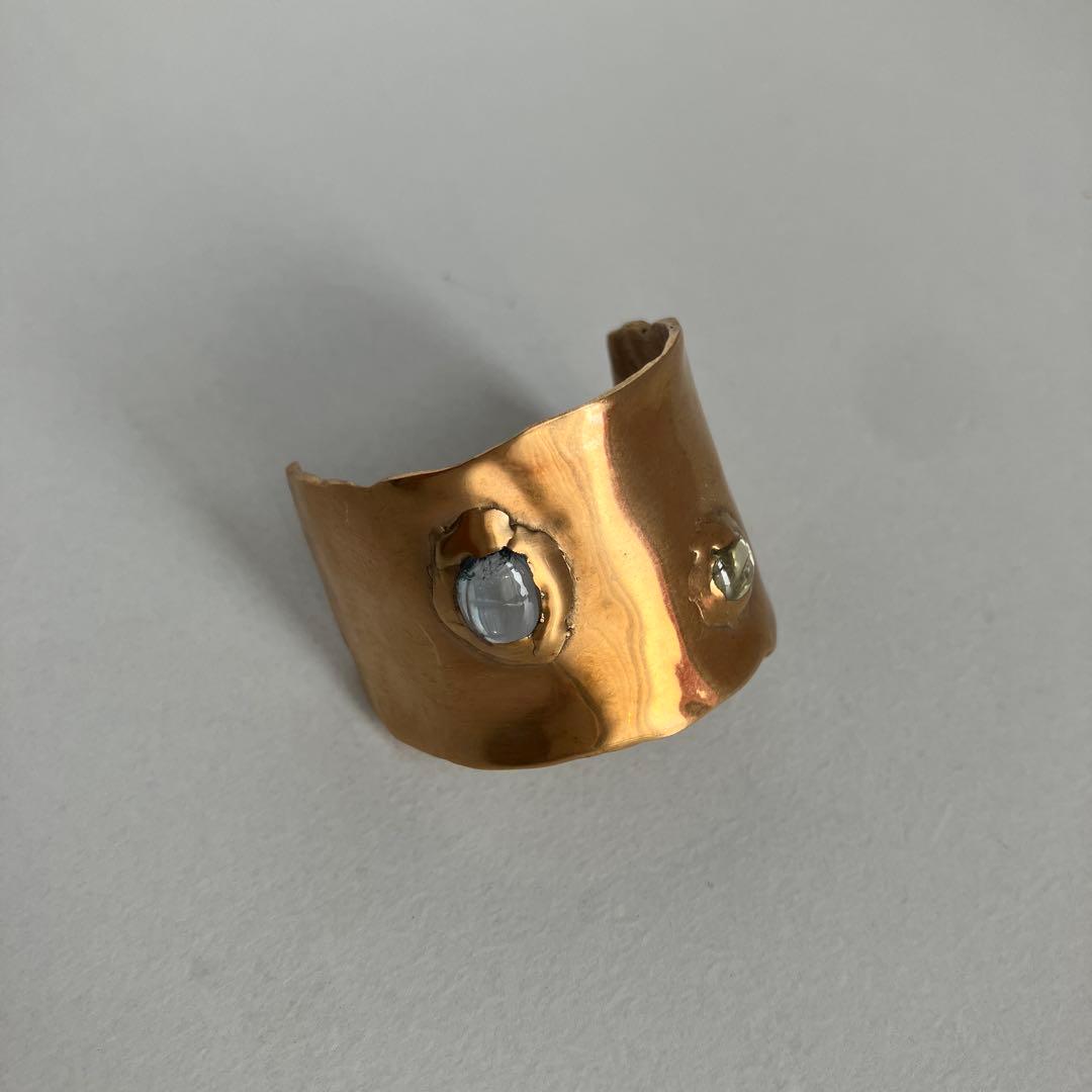 pluie ジェム付き　ソウMヘアピアス　一点もの