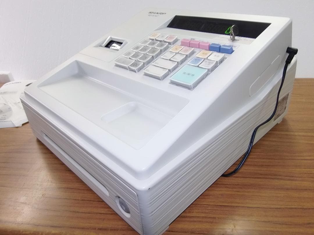 美品 設定無料 SHARP レジスター XE-A147-W 8部門 50517