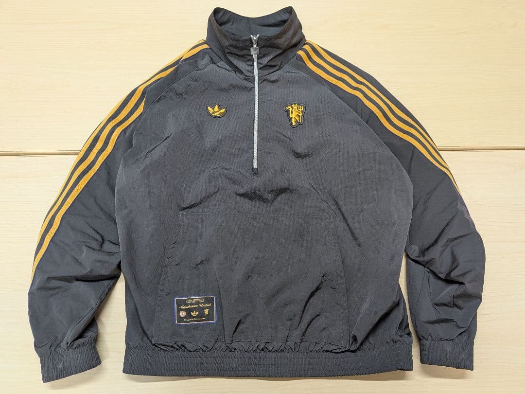 adidas マンユー　ハーフジップジャケット　L