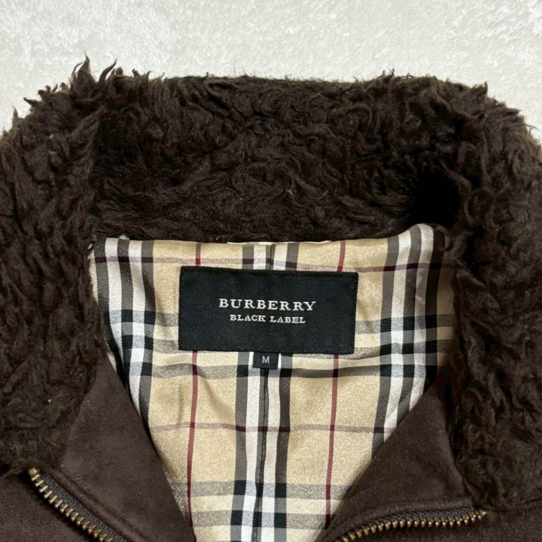 美品✨ バーバリーブラックレーベル　スエードジャケット　ボア　ブラウン　M