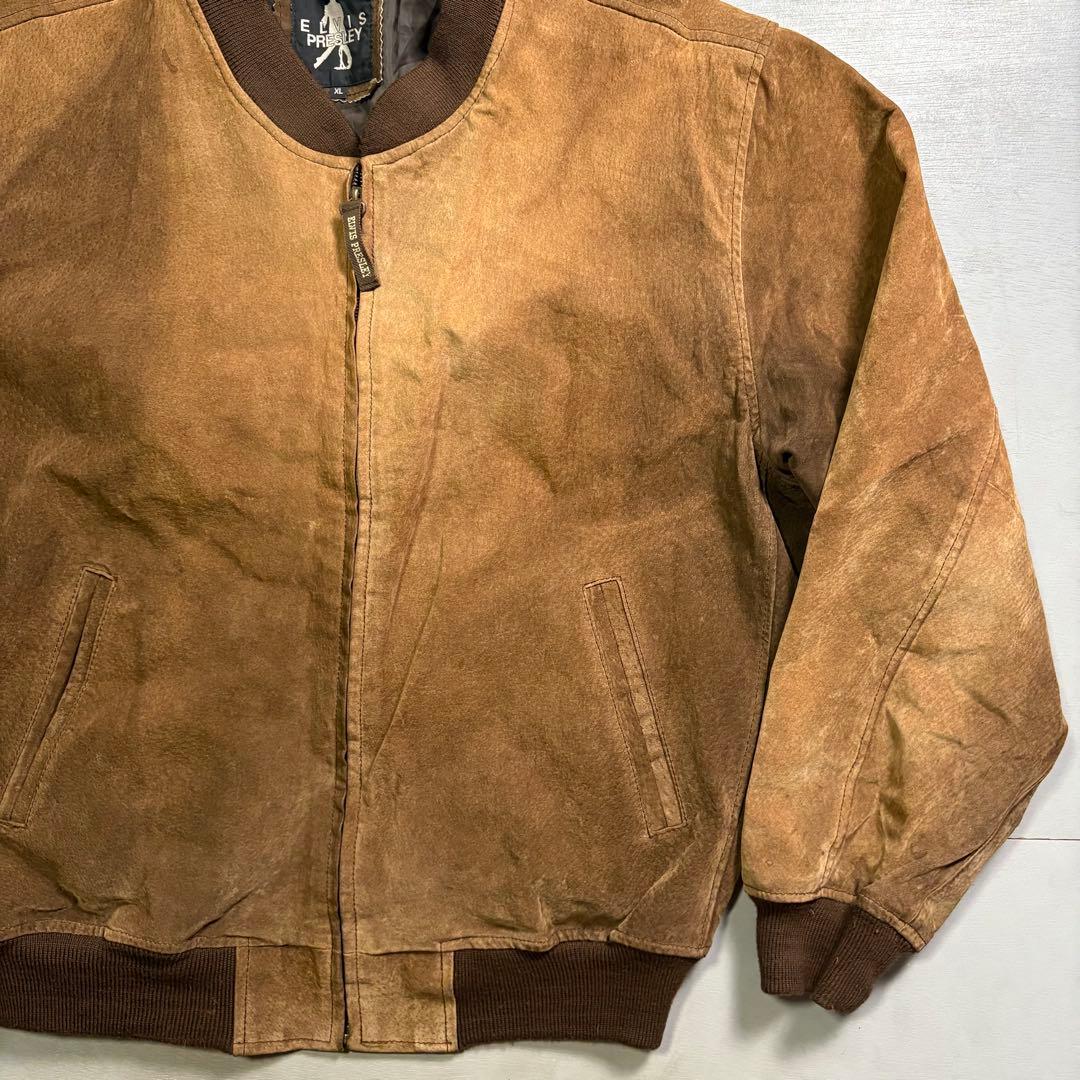 ELVIS PRESLEY レザースタジャン　ブルゾン　豚革　短丈　XL