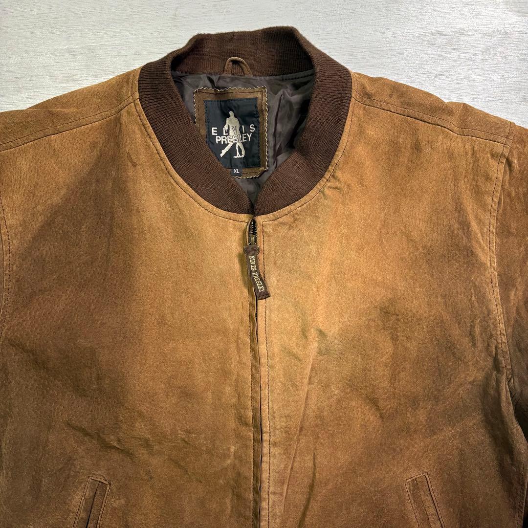 ELVIS PRESLEY レザースタジャン　ブルゾン　豚革　短丈　XL