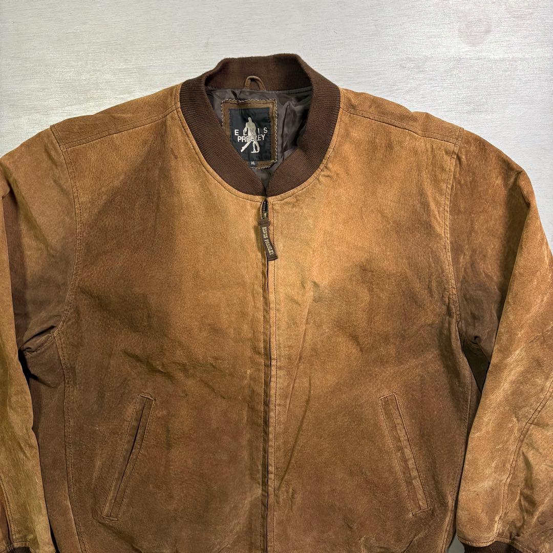 ELVIS PRESLEY レザースタジャン　ブルゾン　豚革　短丈　XL