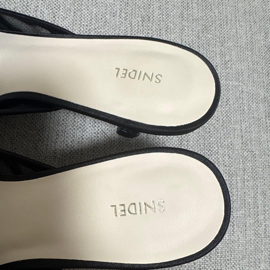 SNIDEL スナイデル ドットチュールリボンミュール