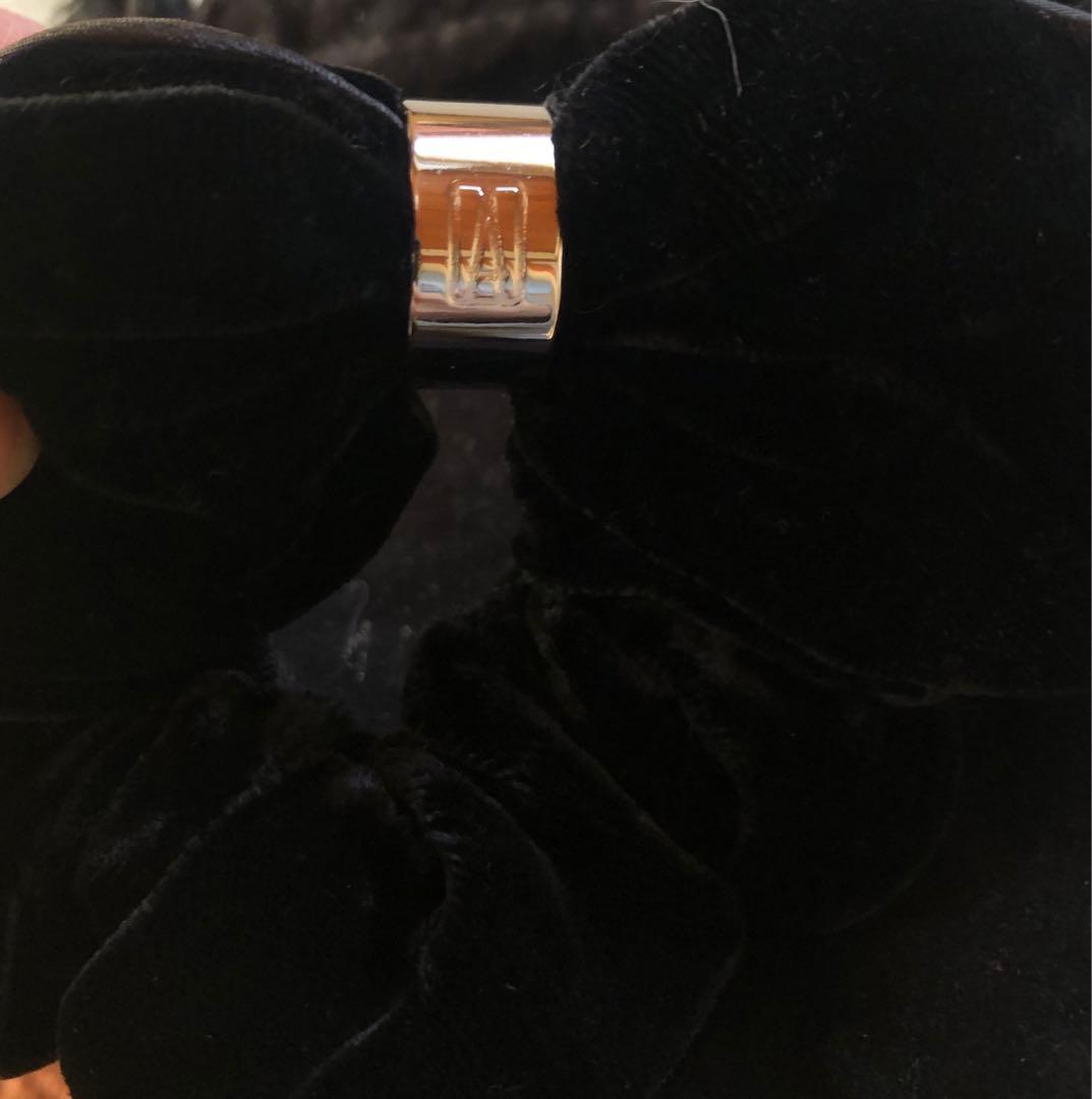 ♦︎アレクサンドルドゥパリ♦︎リボンベロア　シュシュ★ブラック★