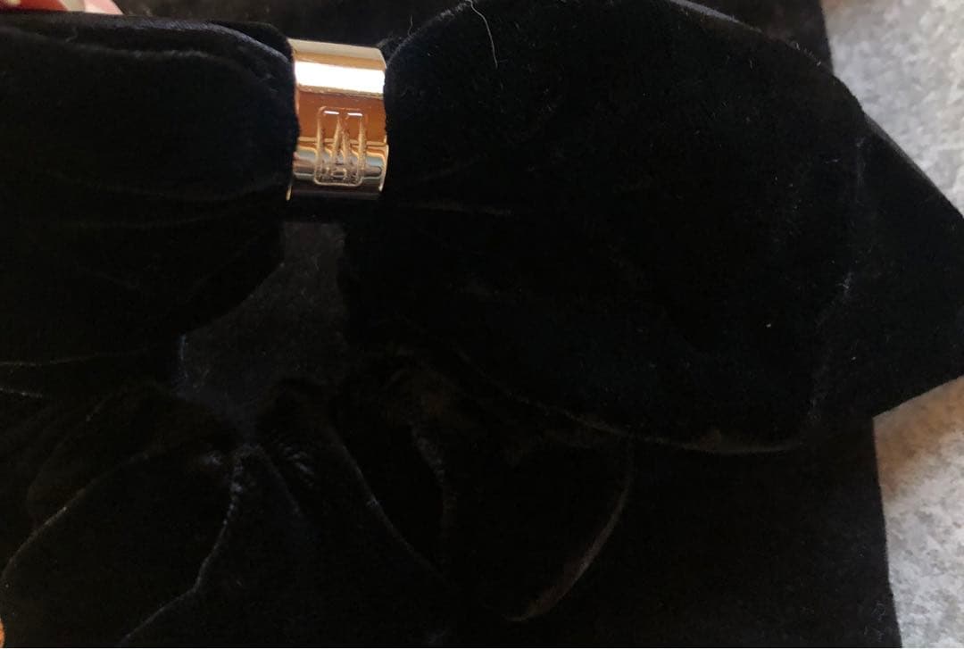 ♦︎アレクサンドルドゥパリ♦︎リボンベロア　シュシュ★ブラック★