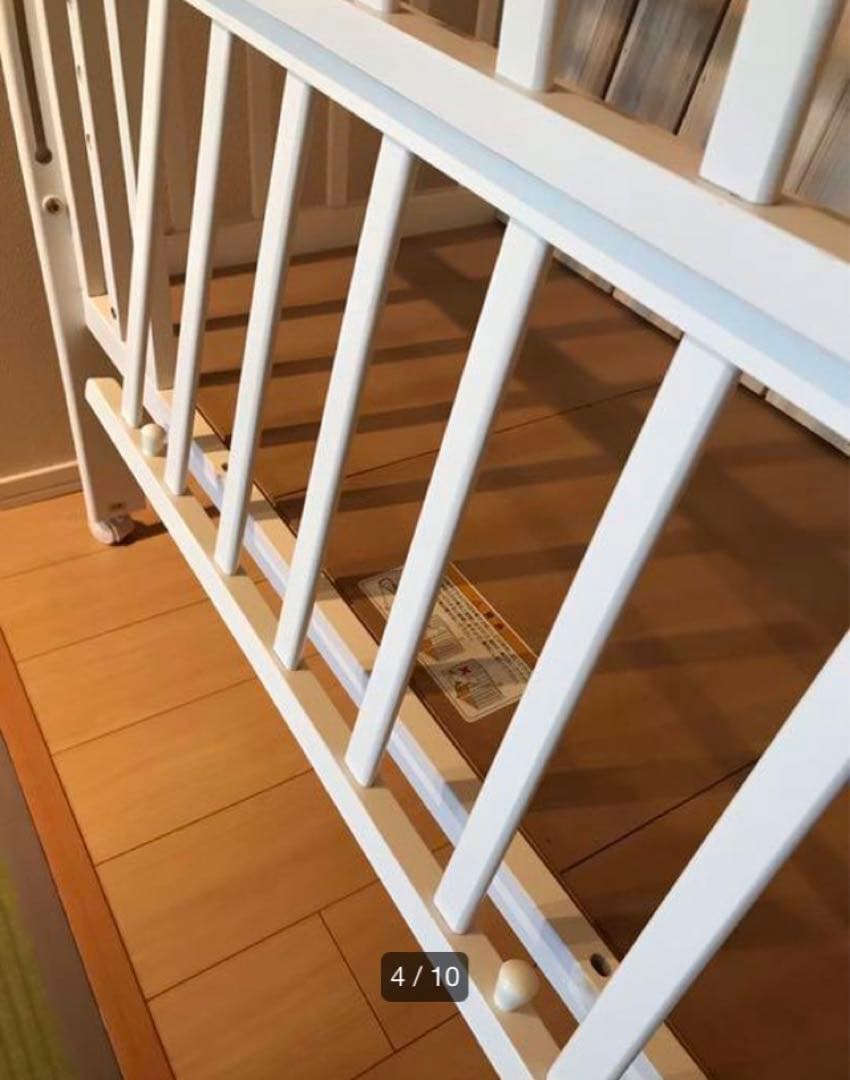 い*読様 カトージ KATOJI ベビーベッド　ホワイト　ハイシート