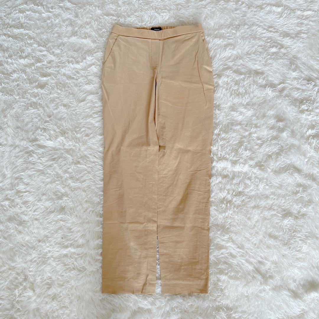 希少✨【セオリー】リネン混ダブルブレストジャケット パンツ スーツセットアップ