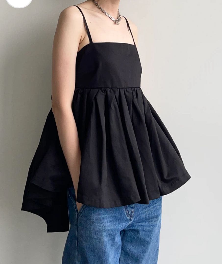 Toh トー　VICKY CAMI-TOPS Black　キャミトップス　黒