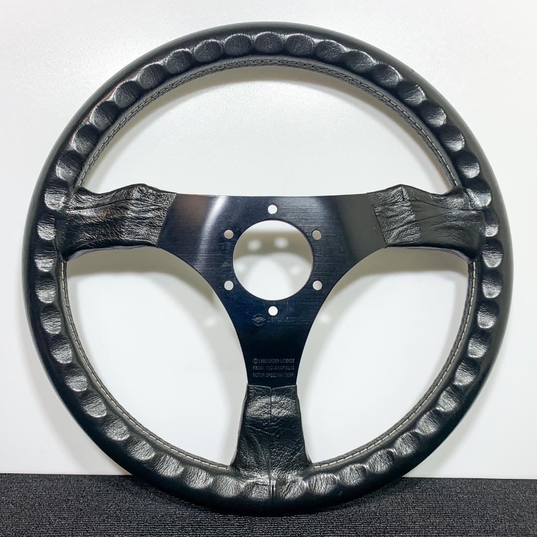 希少 当時物 フジダイナミック INDY500 レザーステアリング 美品