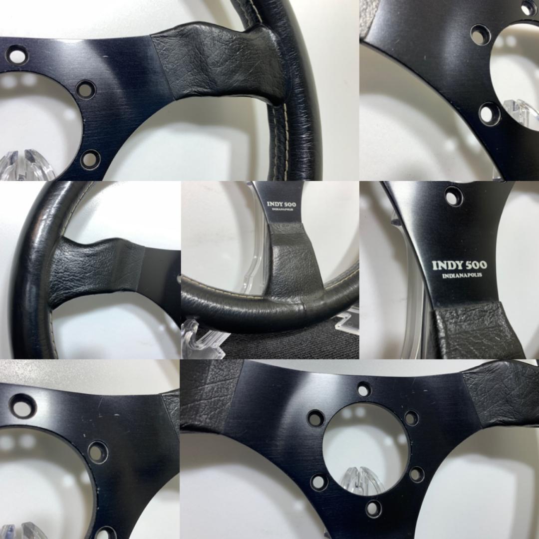 希少 当時物 フジダイナミック INDY500 レザーステアリング 美品