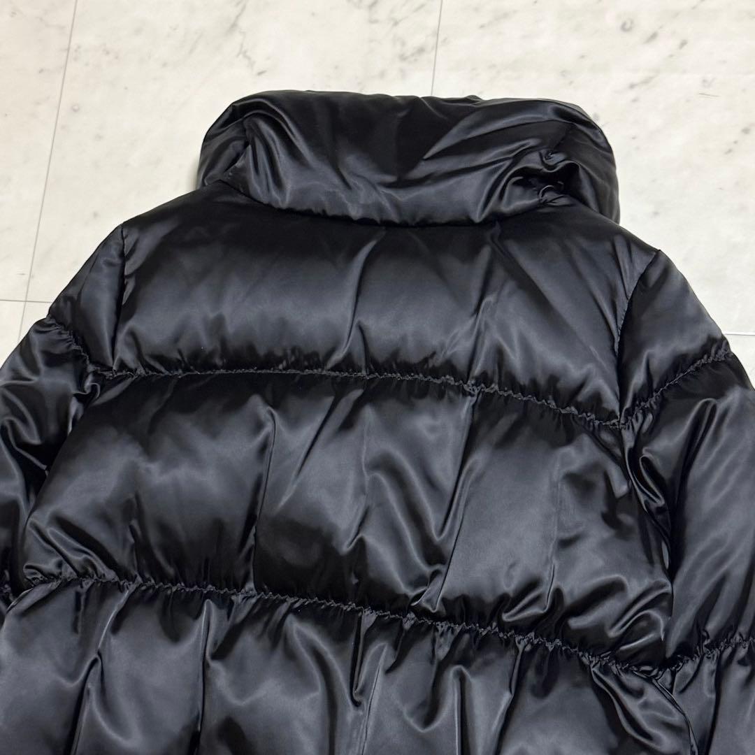 kate spade ダウンコート リボンタイ 裏地ドット柄 ブラック M