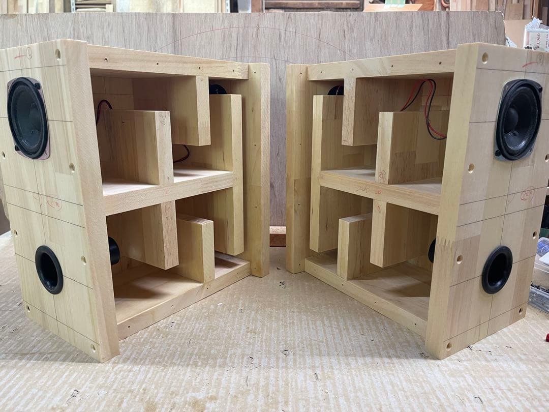 wooden5バスレフバックロード　自作スピーカー