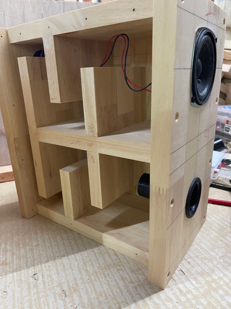 wooden5バスレフバックロード　自作スピーカー