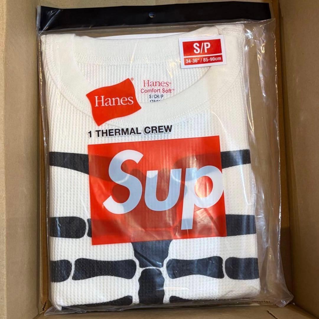 Supreme x Hanes Bones Thermal Crew S サイズ