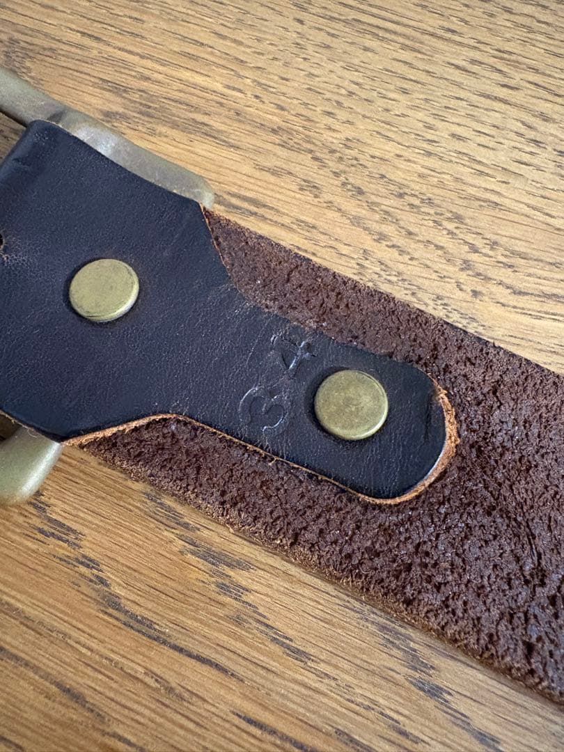 HTC Zip Stevenson レザースタッズベルト 34インチ