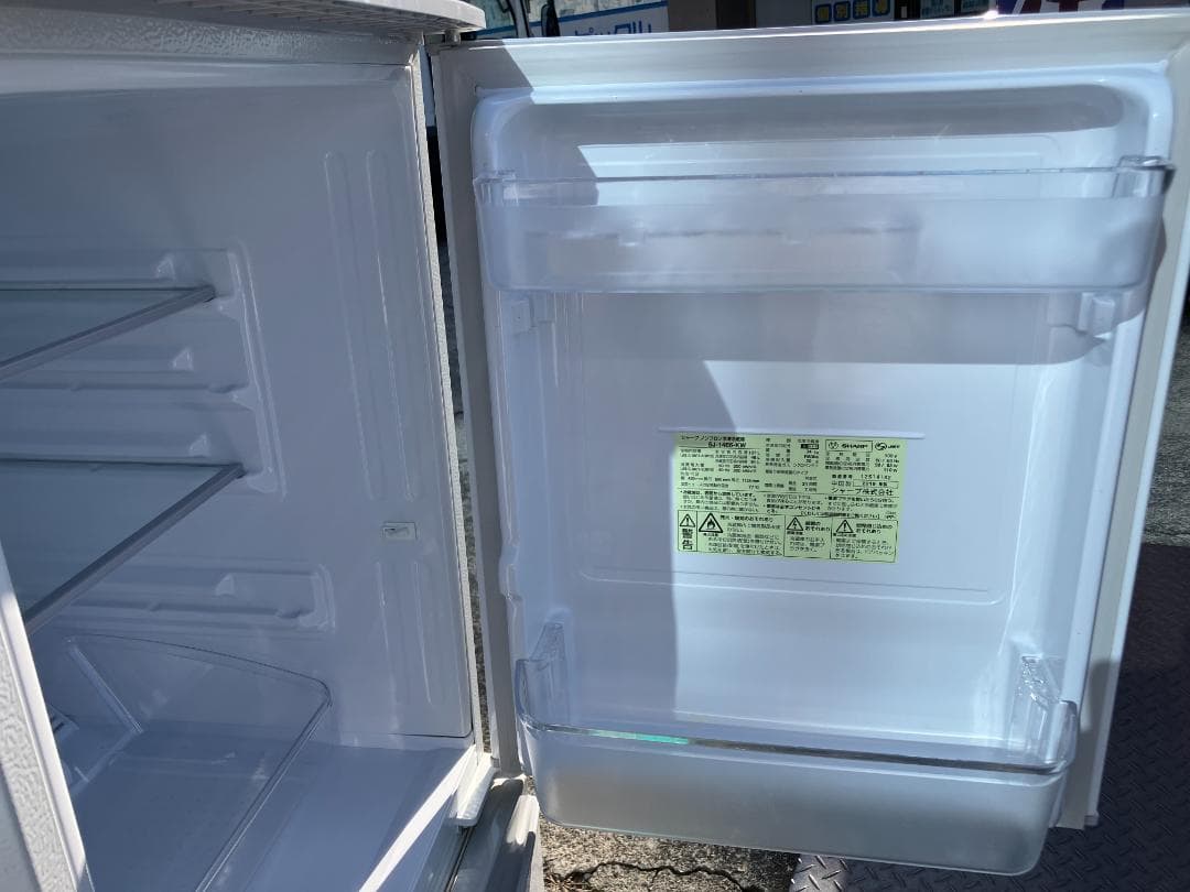 愛知岐阜/送料込★シャープ 137L冷凍冷蔵庫 SJ-14E6-KW 2019年