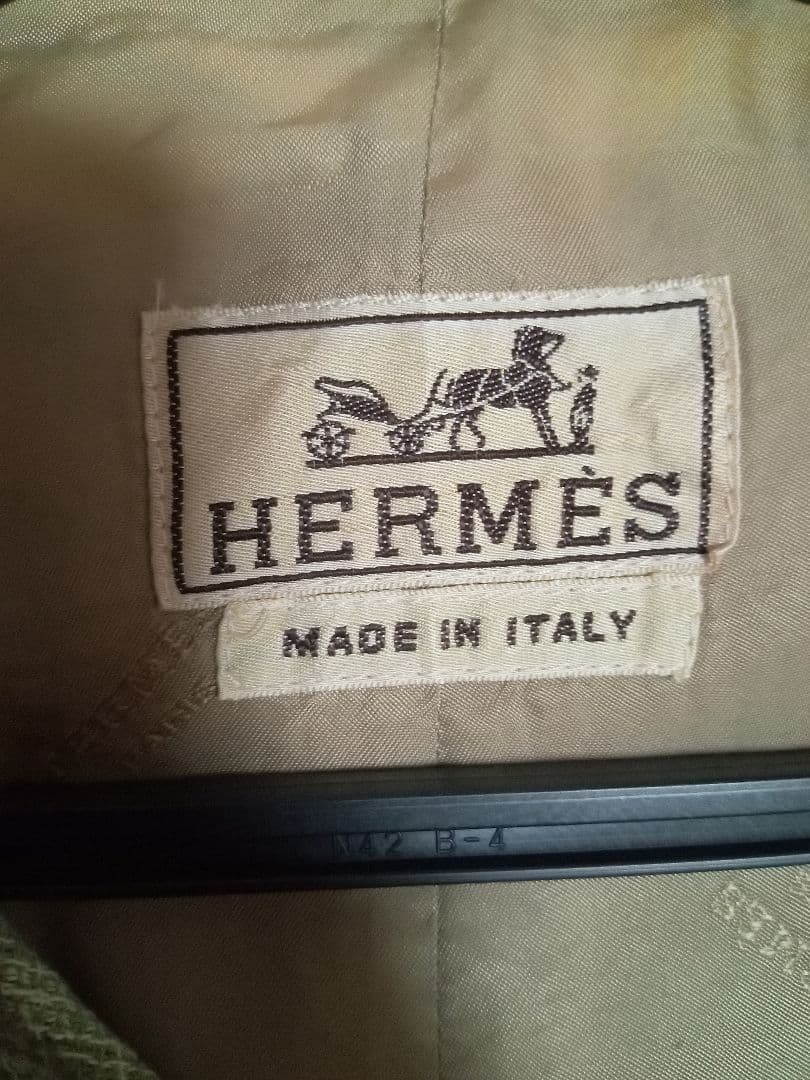 HERMES チェック柄ベスト