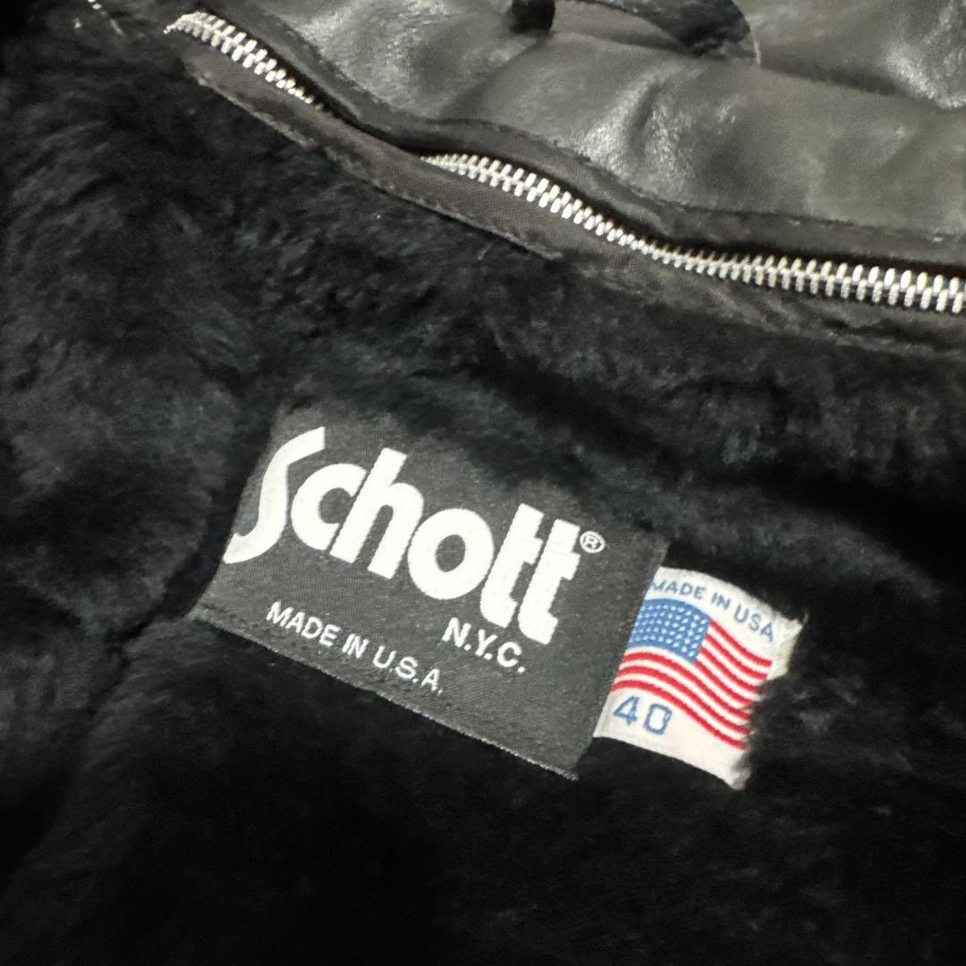 【よしたつ】schott 641 レザージャケット　シングルライダース40