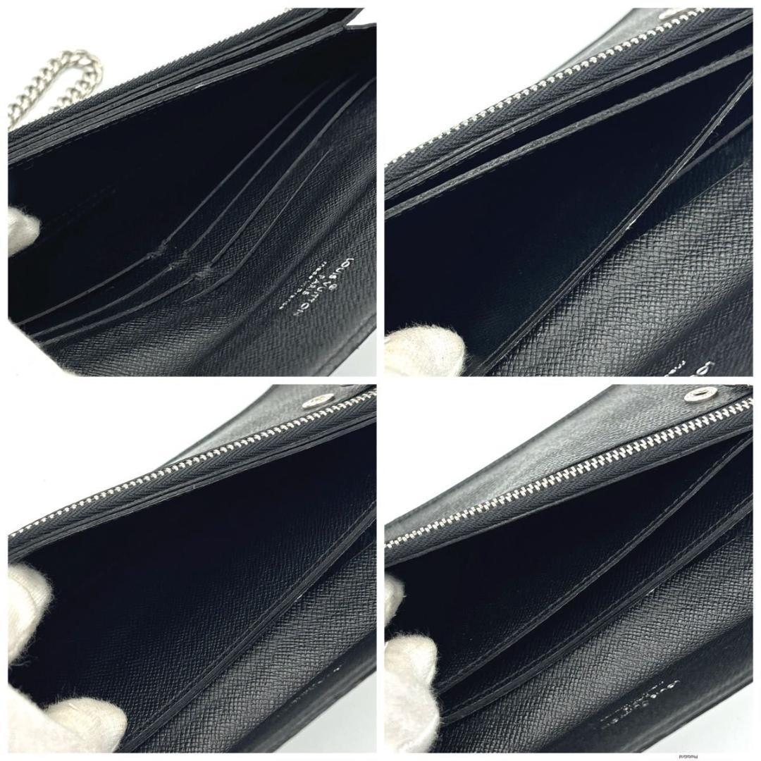 ルイヴィトン ダミエグラフィット アコルディオン チェーンウォレット 長財布 黒
