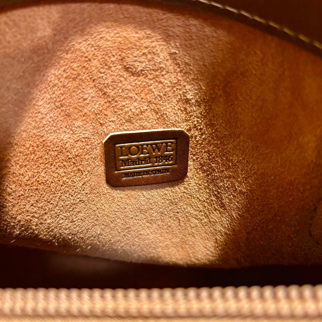 【未使用】LOEWE ロエベ アナグラム レザー ミニボストン ヴィンテージ
