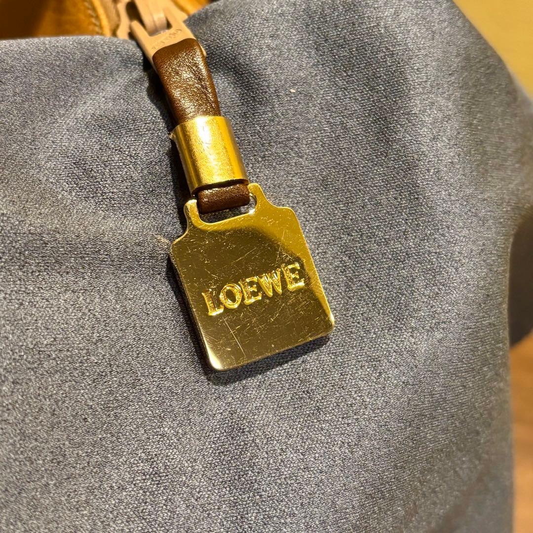 【未使用】LOEWE ロエベ アナグラム レザー ミニボストン ヴィンテージ