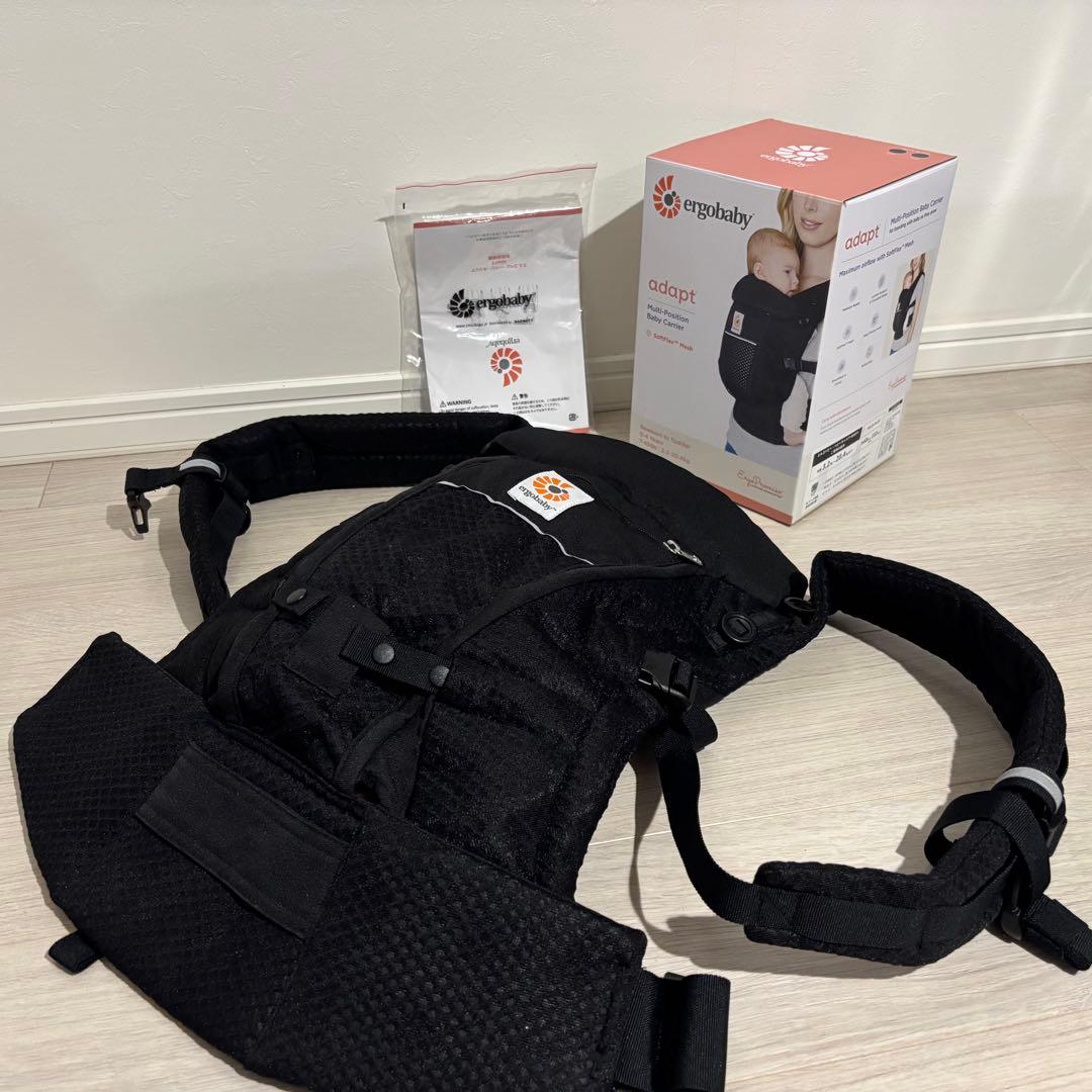【美品】エルゴベビー 抱っこ紐 アダプト ソフトフレックス オニキスブラック
