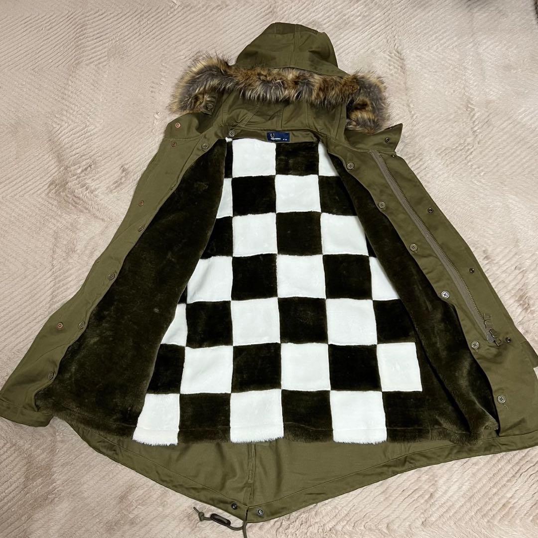 フレッドペリー モッズコート フィッシュテールパーカー カーキ XSライナー付き