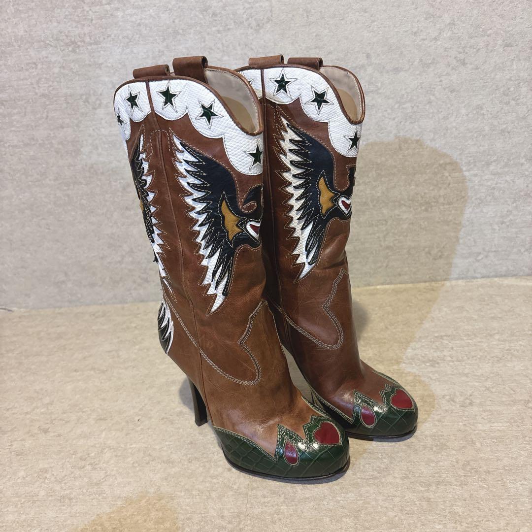 希少 DOLCE&GABBANA ドルチェ&ガッパーナ ウエスタンブーツ
