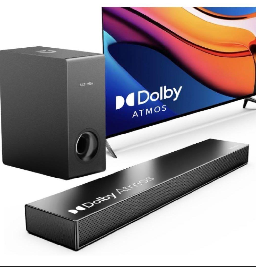 サウンドバー テレビ用 2.1ch スピーカー 3次元サラウンド ウーファー付